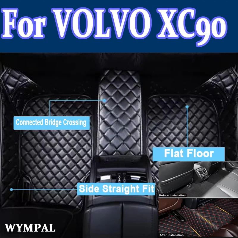 

Luxury Car floor mats for VOLVO XC90 (FIVE SEAT) 2015 2016 2017 2018 2019 2020-2023 Custom auto automobile carpet coverage Mats