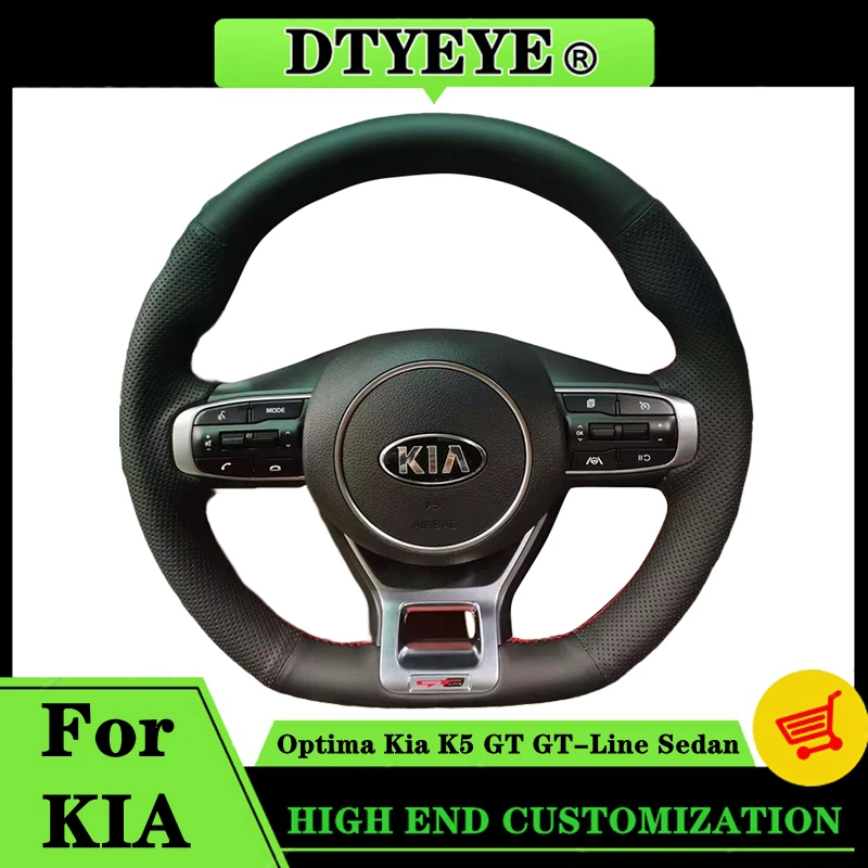 Car Steering Wheel Cover For Kia Optima 2020-2022 Kia K5 GT GT-Line Sedan 2020-2022 Customized Original Steering Wheel Braid