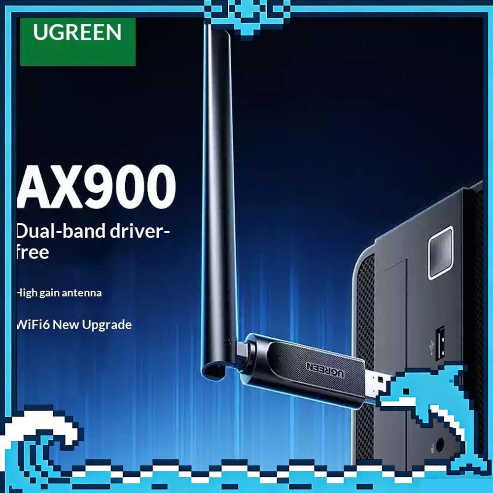 UGREEN AX900 WiFi 6 USB Wireless Adapter Dual Band 2.4GHz 5GHz Network Receiver for Desktop Laptop