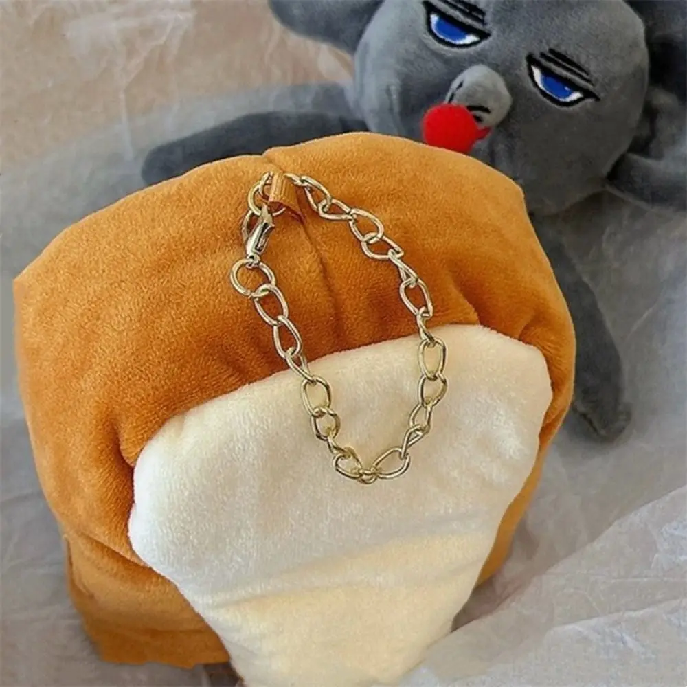 Hanging Head Cover Bread Thief Keychain Plush Toy Bag Pendant Cute Doll Kawaii Detachable Car Key Ring Gift