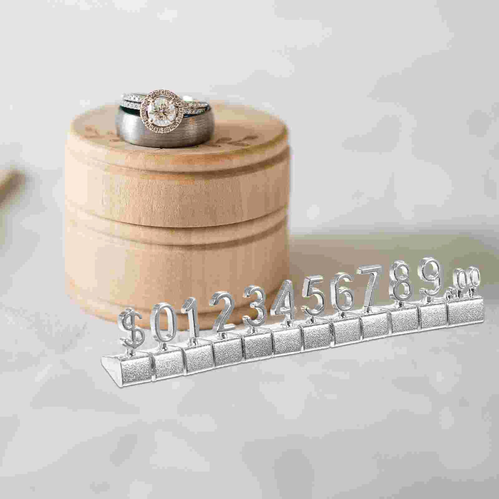 10 Pcs Price Tag Display Cube Tags Metal Pricing Label Stand Block Cubes Alloy Office