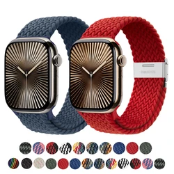 Strap For Apple watch 10 band 46mm 42mm 45mm 44mm 49mm 40mm 41mm Braided Nylon correa bracelet iWatch series 8 9 7 5 se 6 Ultra