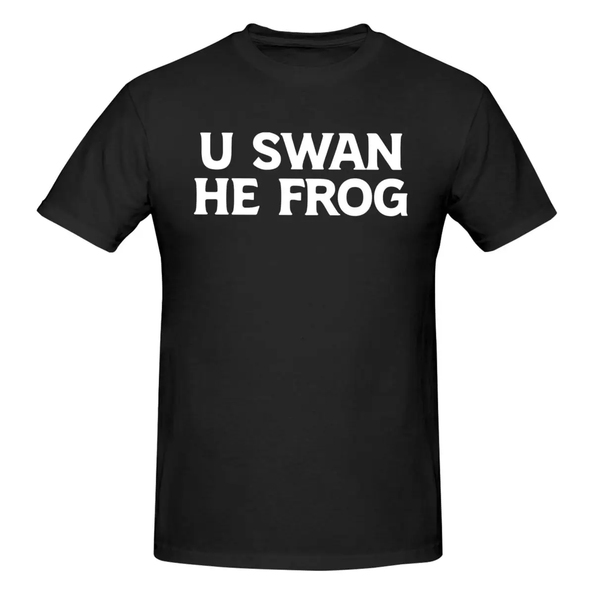 Men U Swan He Frog Funny T Shirt Vintage Oversized Cotton Sleeve Tshirt