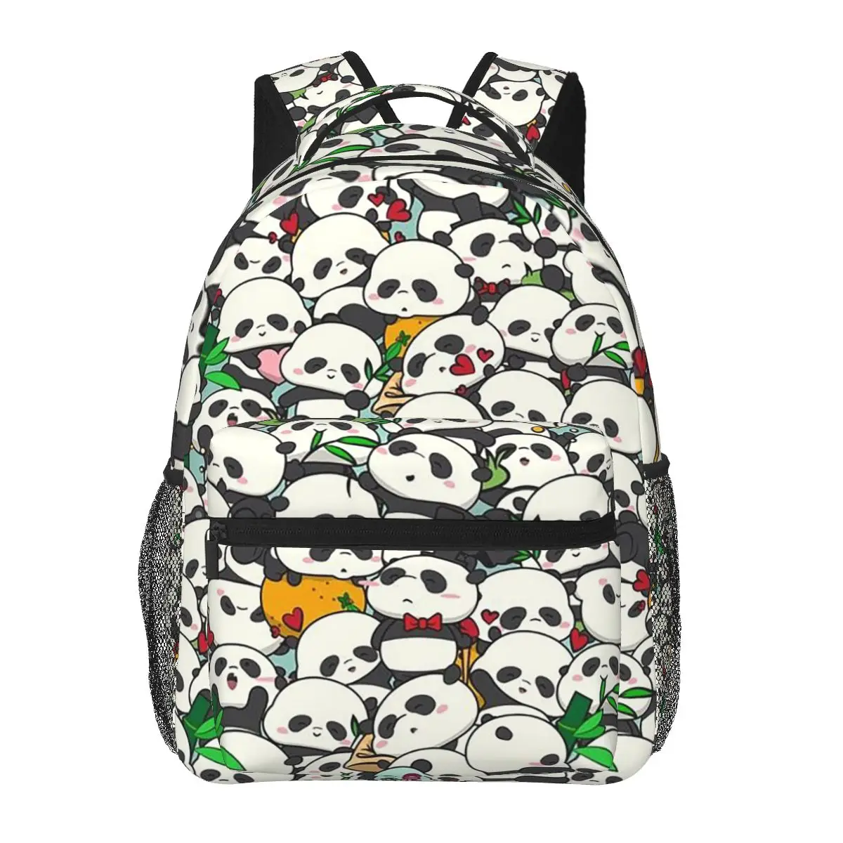 

Black And White Panda Cartoon Student Backpack School Bag Hiking Travel Daypack for Boys Girls Fashion Bookbag Shoulder Bags