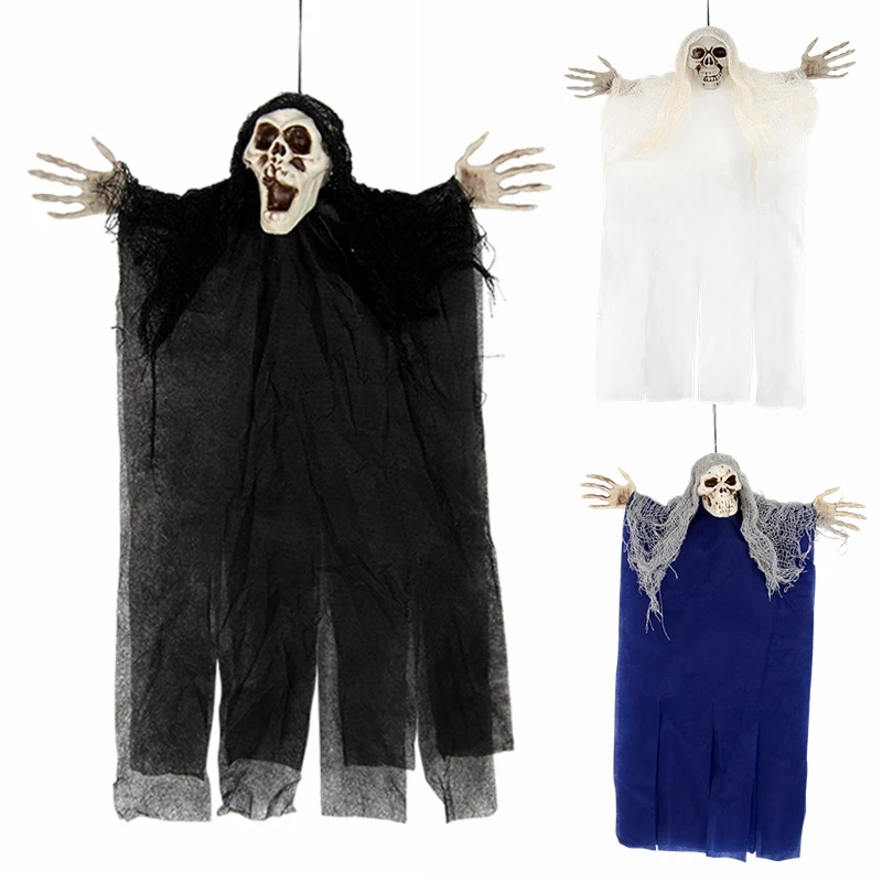 

Halloween Hanging Skull Ghost Pendant Haunted House Horror Props Decoration for Halloween Home Bar Indoor Outdoor Decor Supplies