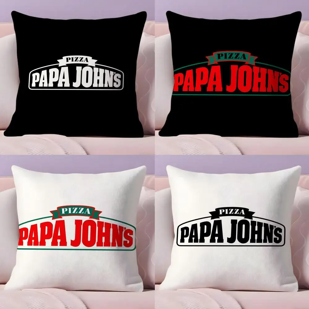 Marke P-Papa J-John's Kissenbezug, weicher, kurzer Plüsch, doppelseitiger Druck, Heimdekoration, maschinenwaschbarer Kissenbezug, Geschenk