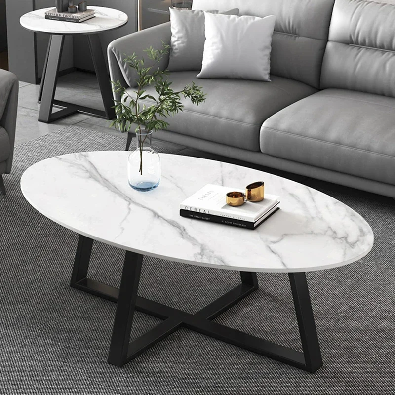 Elegant Trendy Coffee Table Premium Fashionable Minimalist Oval Side Table Luxury Aesthetic Table Basses De Salon Furniture