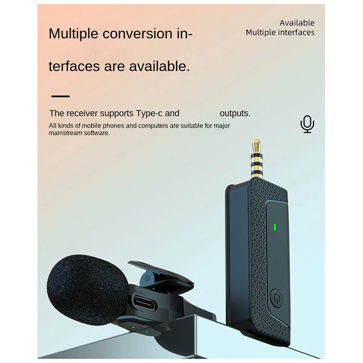 Беспроводной микрофон K35Pro, петличный микрофон для камеры, сотового телефона, записи видео, динамика, гарнитуры