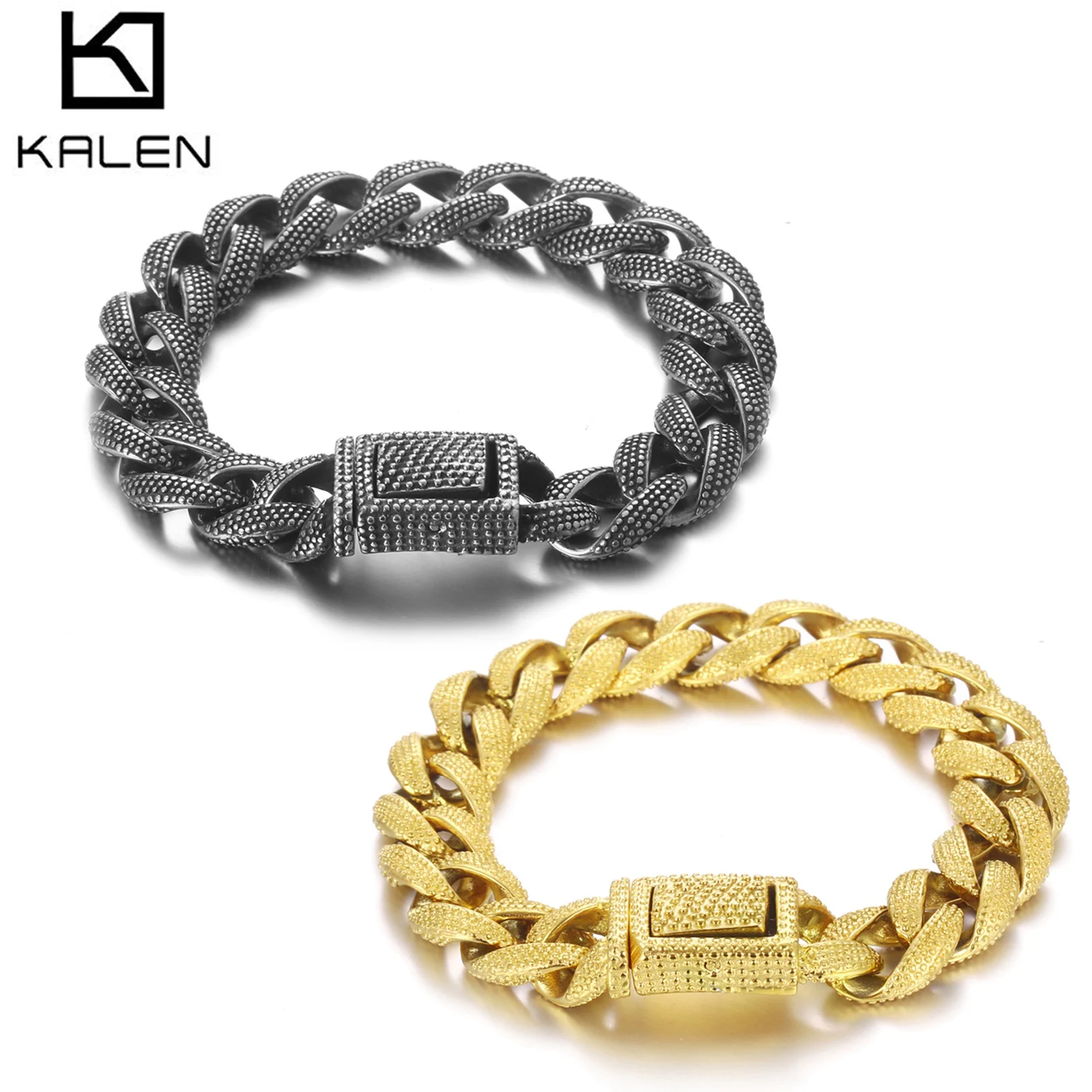 10mm Pursuing Individuality Cuban Chain Bracelet  - 316L Stainless Steel - KB169332-KJX