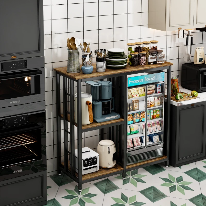 

SM new high-end kitchen multi-functional rack, no punching, movable multi-functional storage