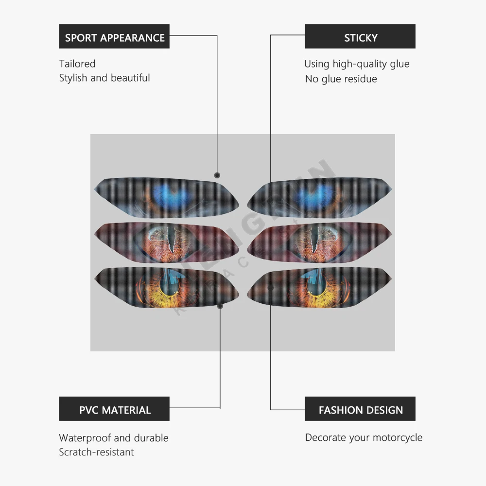 オートバイのヘッドライトステッカー,防水ステッカー,yzf r3,YZFR-3, 2019, 2020,ヤマハr3アクセサリー