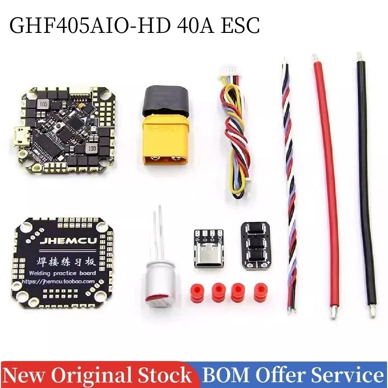

STM32F405 GHF405AIO HD F405 OSD Flight Controller With 40A ESC PWM Dshot600 2-6S Toothpick RC FPV Racing Drone Toys