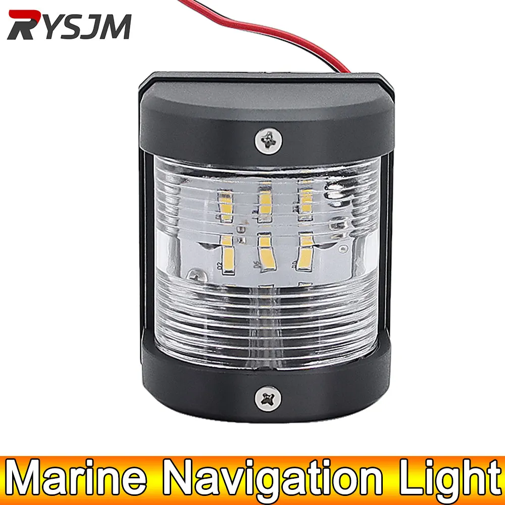 مصباح ملاحة LED ABS ، مصباح إشارة للقوارب البحرية واليخوت والشاحنات والشاحنات والشاحنات والشاحنات الخفيفة الجانبية البيضاء ، عالمي ، 12 فولت ، 24 فولت ، 1
