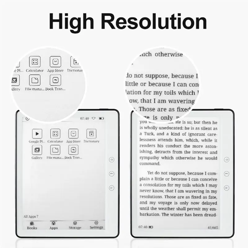 N15R-BK576 Ebook Reader 5.76'' E-Ink Display 16GB Android 8.1