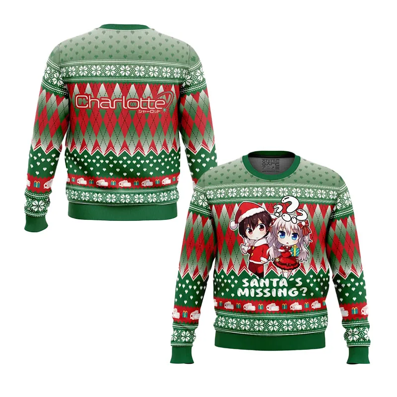 O suéter feio de Natal da Charlotte é simples, moderno, colorido, macio e justo, adequado para noites de filmes de Natal