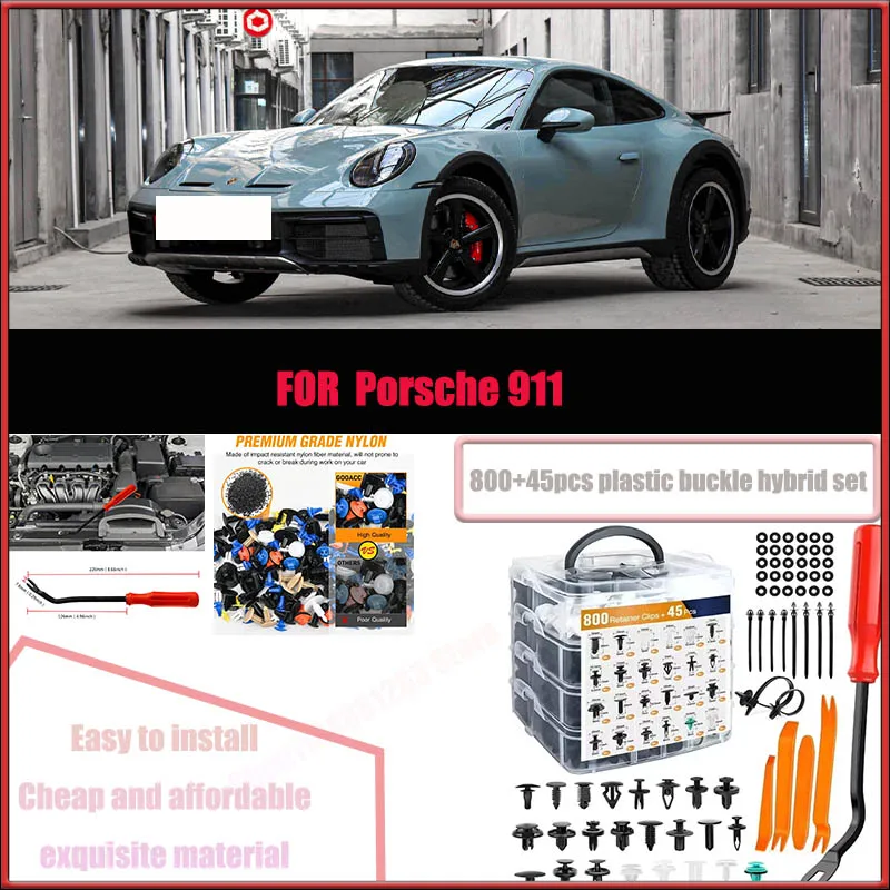 

For Porsche 911 Ford Audi BMW Toyota Car Plastic Retainer Clips Kit 800+45pcs Auto Fender Push Pin Car Fastener Clip Mixed Set