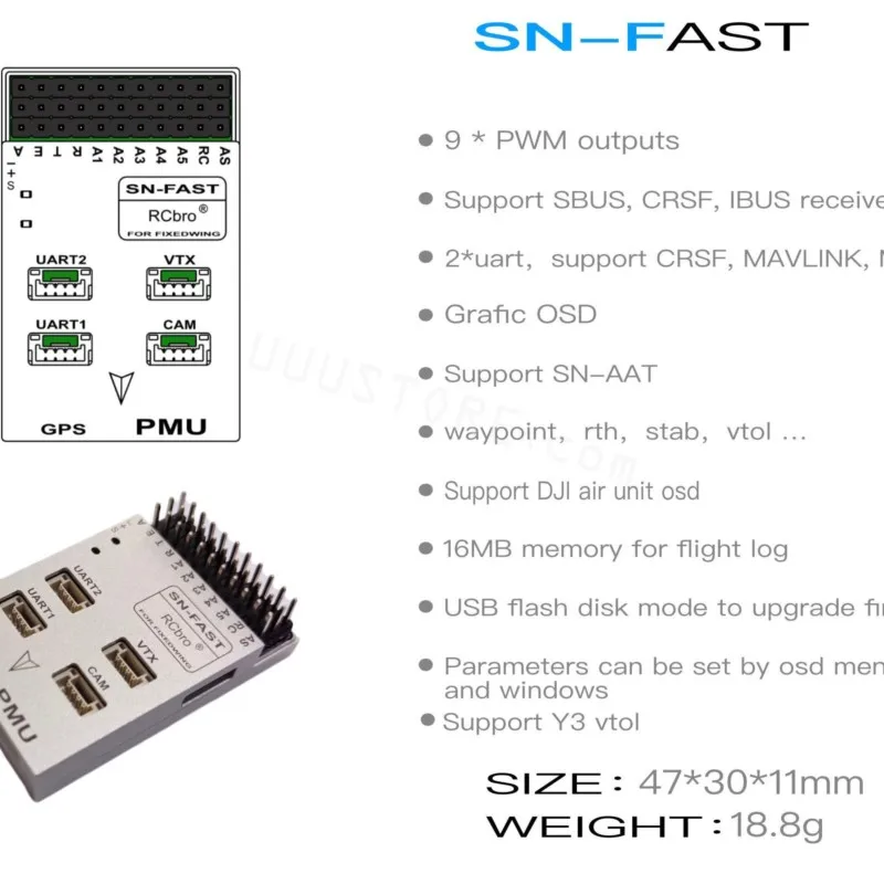 Lefei SN-FAST Flight Controller unterstützt OSD Y3 vertikale Start- und Landung VTOL Flug für FPV RC Flugzeug Starrflügel-Drohne