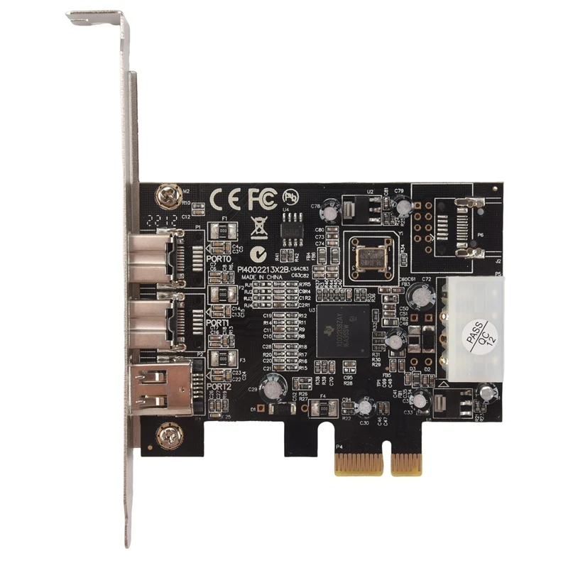 -PEX30016 3-портовая карта IEEE 1394 Firewire 1394B и 1394A PCIe 1.1 X1 TI XIO2213B Чипсет Требуется драйвер Legacy-ABFB