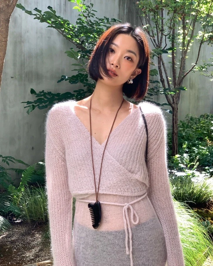 سترة دكتور محبوكة ناعمة، تصميم ربط لطيف، طويل Sve، نيلين مستدير، طول منتظم، قماش صوفي دكتور #4