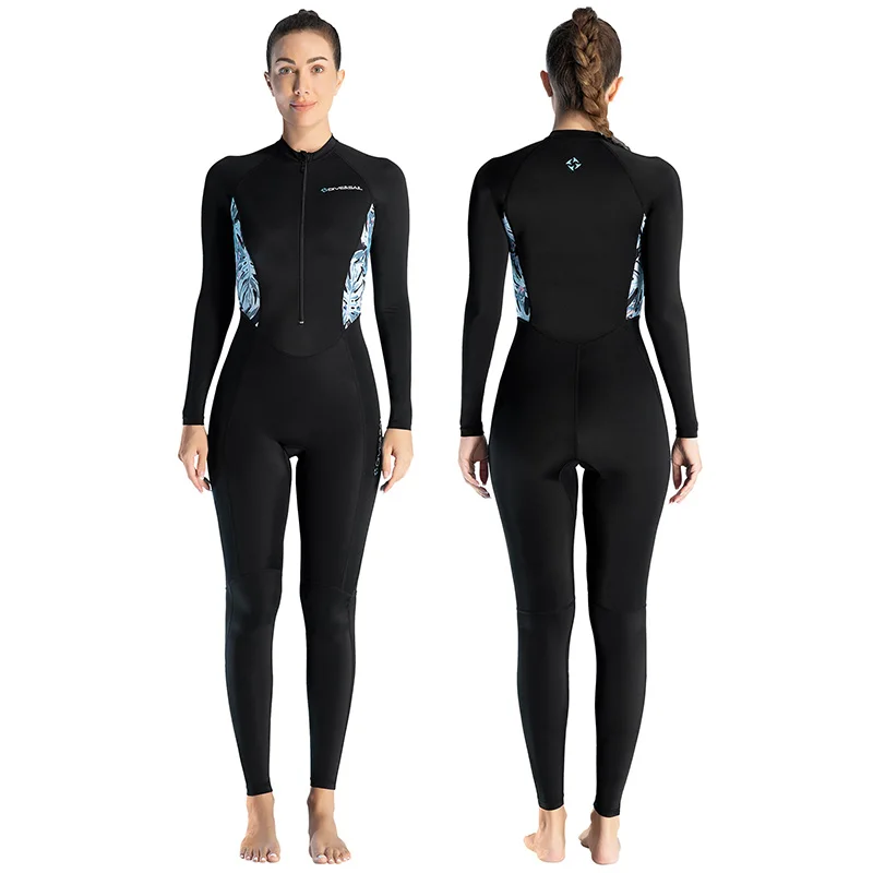 Diving Skins for Women , Thin Wetsuits Swimsuit Full Body Rash Guard, UV Protection UPF50+ Long Sleeve Wet Suit Dive Skin