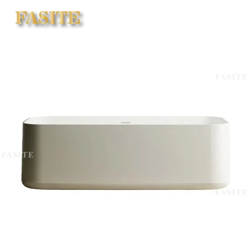 for Artificial Stone Bathtub  Household Light Luxury Small Apartment Independent Rectangular Double Bathtub