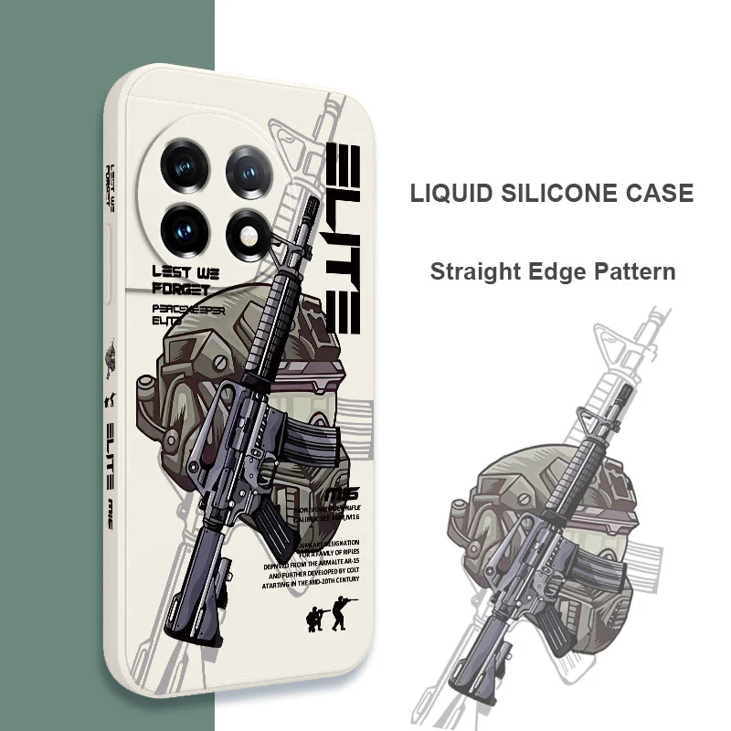 Combat Protection Phone Case For Oneplus 12 12R 11 11R 10 10R 10T 9R 9RT 9 8T 8 7 7T Pro 5G Liquid Silicone Cover