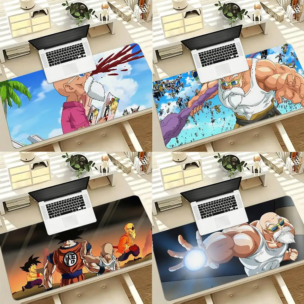 Cool DRAGON BALL Master Roshi Gaming Mouse Pad Non-Slip Lock Stitched Edge Large Office Desk Mat For Computer And Keyboard