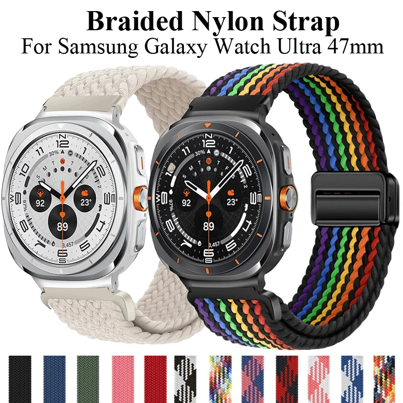 �y�Z�[�����zSamsung Galaxy Watch Ultra 2025 �X�|�[�c�X�g���b�v�p�҂ݍ��݃i�C�����X�g���b�v�ASamsung Galaxy Ultra 47mm�o���h�p�}�O�l�b�g���[�v�u���X���b�g