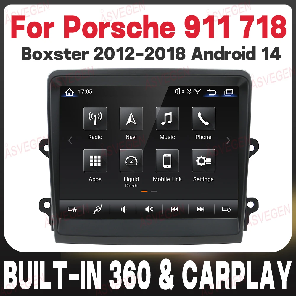 

For Porsche 911 718 Boxster 2012-2018 Android 14 Radio 8.4" Snapdragon 4G 64G Wireless CarPlay GPS DSP PCM 3.1 4.0 Multimedia