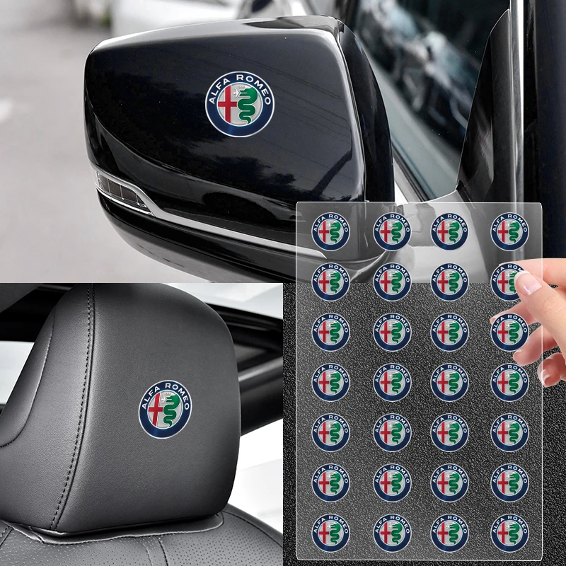 Creative stickers emblem Auto Decor Decals For Alfa Romeo Giulia Stelvio Giulietta 156 159 147 Mito Tonale Brera Accessories