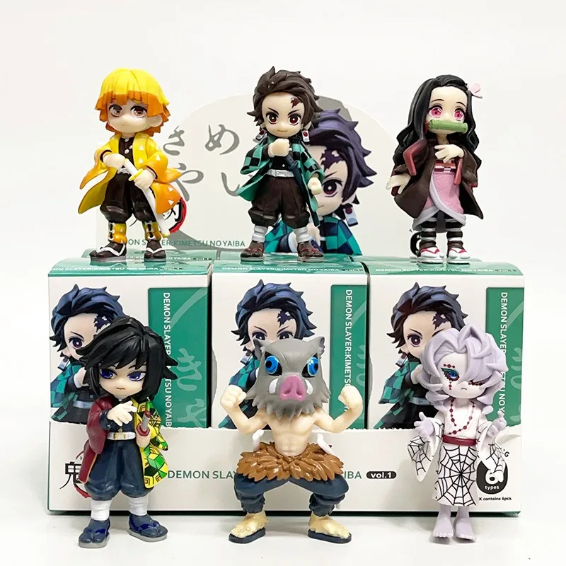 

Фигурка аниме «Убийца демонов» Танджиро Камадо Незуко, аниме, слепая коробка, игрушки, статуя, модель из ПВХ, украшение для ребенка, подарок на день рождения, Рождество