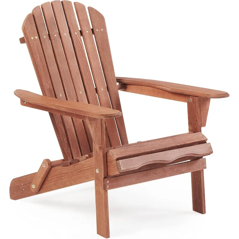 

Half Pre-Assembled Wood Patio Lounge Chair for Outdoor Garden Backyard Porch Pool Deck Firepit