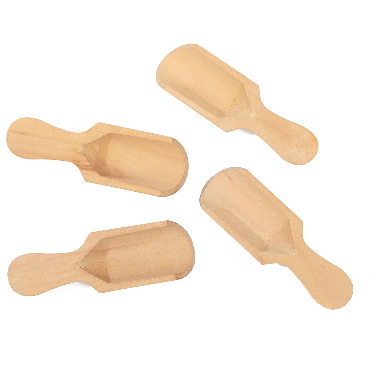 1/4PCS Small Wooden Spoon Creative Dessert Salt Spoon Children Milk Powder Measuring Spoon Wooden Cucchiaio Kitchen Accessories