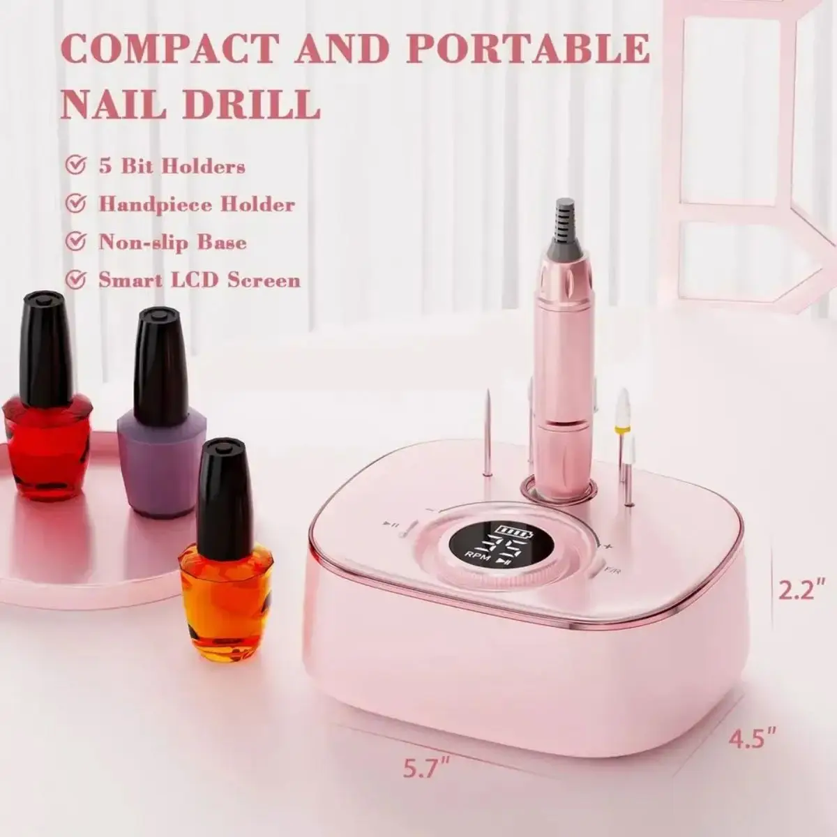 Portable High Speed Nail Drill 35000rpm for manicure electric nail machine, nail salon nail machine