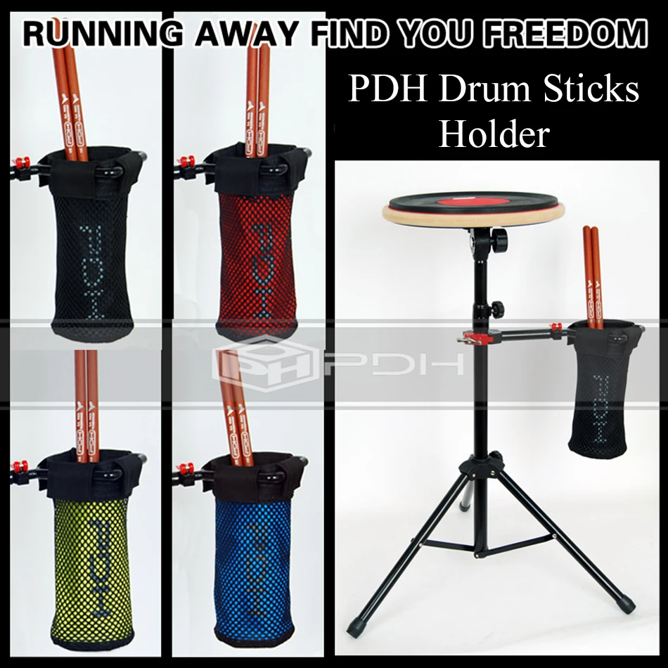 New PDH Drum Stick Holder Bag 4 Colors Drumsticks Case Drummer Accessories