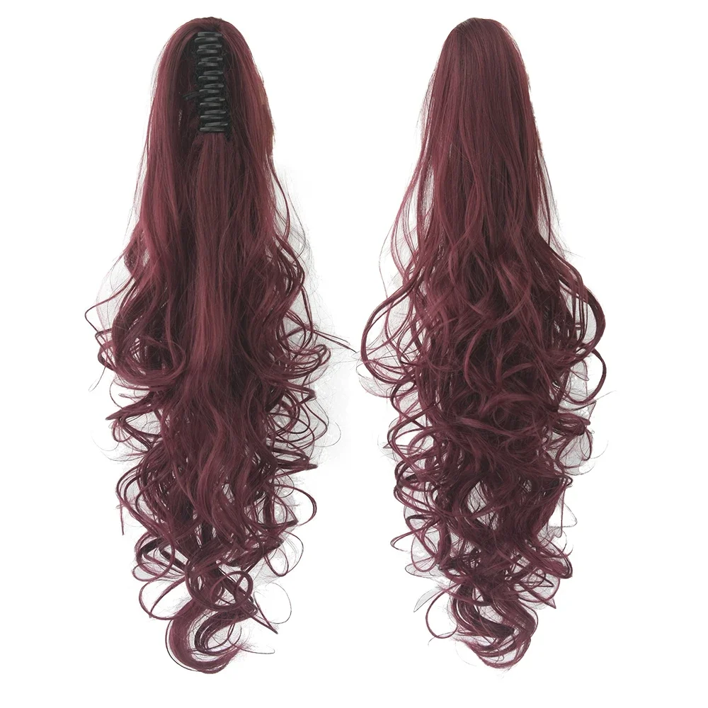 Soowee, pinza rizada para cola de caballo, extensiones de cabello, postizo, cola de caballo, accesorios sintéticos para el cabello