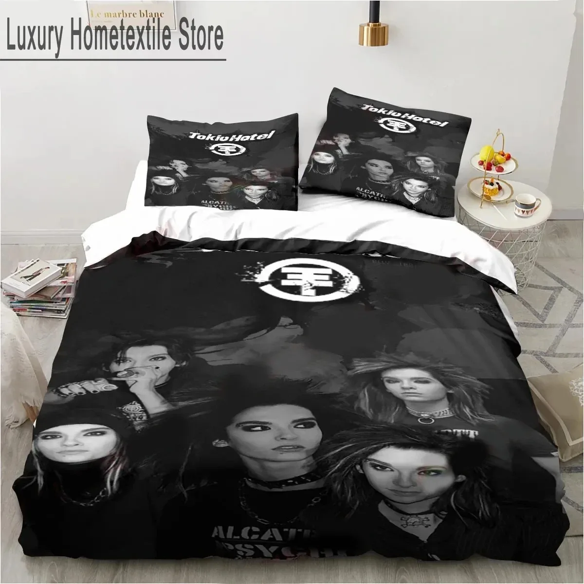 3D Print Tokio Hotel Bedding Set Boys Girls Twin Queen King Size Duvet Cover Pillowcase Bed boys Adult Home Textileextile