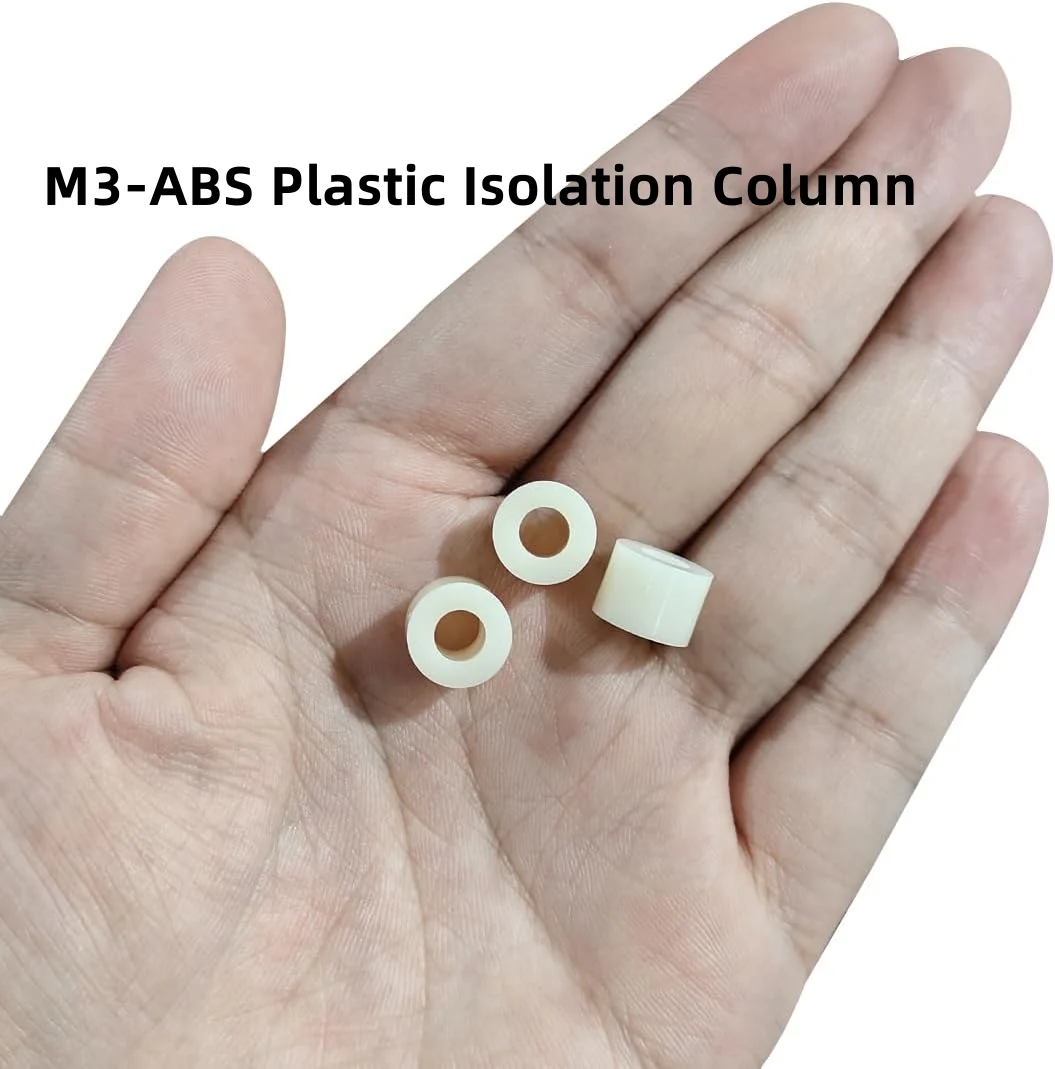 1000PCS M3 ABS Through Column Nylon Hollow Round Washer Non-threaded Spacer PCBS Plastic Motherboard Standoff Rround Metric