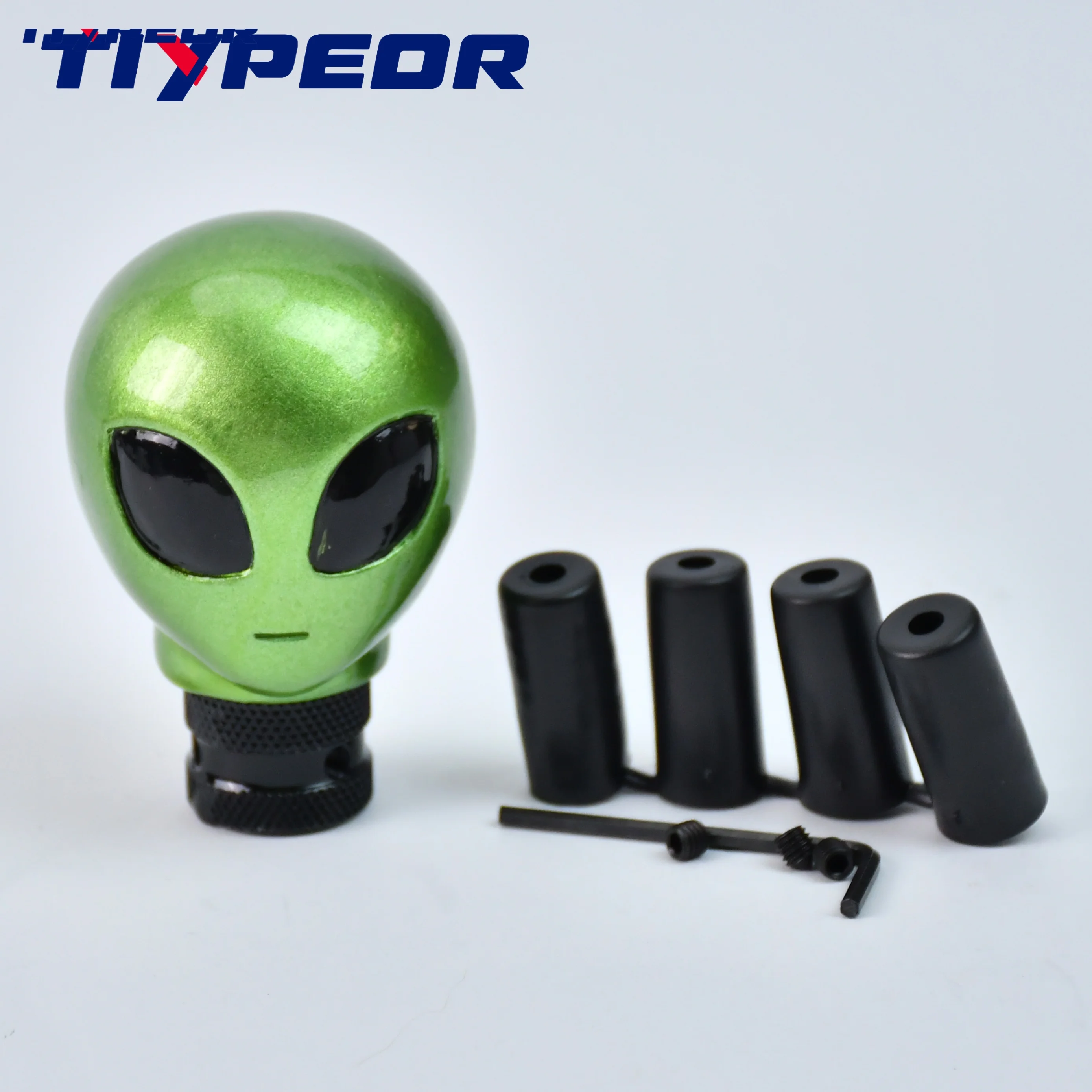 Tiypeor spider alien style shift knob green resin gear knob modified for car