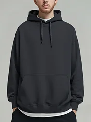 600gsm 21.2oz Heavy Silver Fox Hooded Velvet Fleece for Men Fashion Brand Oversize Loose Raglan Sleeve Top Women Tracksuit