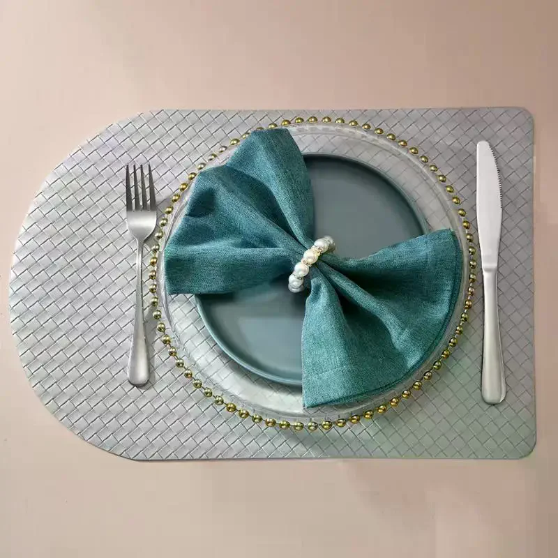 Luxury Beaded Texture Napkin Rings Gold Holder Pearl Ring Napkins Holder Elegant Elastic Napkin Ring Holder Dinner Banquet