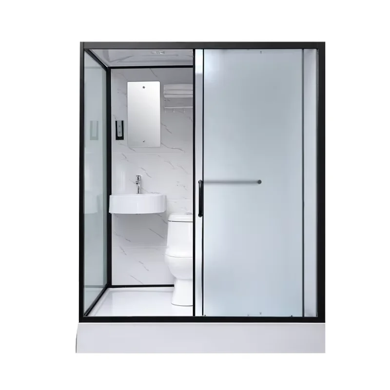 

for Customized Integrated Prefab Bathroom Unit Safety Door Shower Room With Toilets