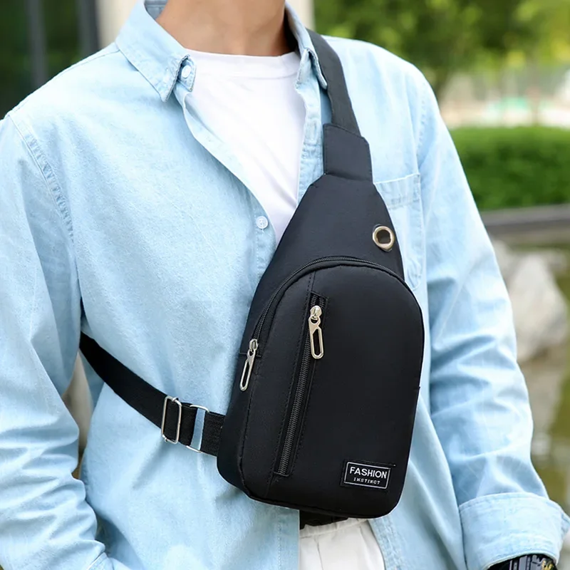 Nylon Chest Bag For Men Multifunctional Casual Fashion Trend Shoulder Bag For Outdoor Sports Versatile Crossbody Bag