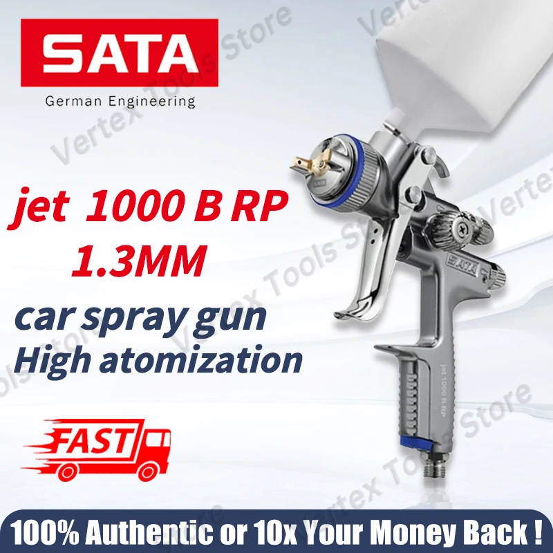 SATAjet 1000 B RP Air Spray Gun 1.3mm Nozzle Gravity Feed Pneumatic Coating Tool for Auto Car Furniture Sheet Metal Painting