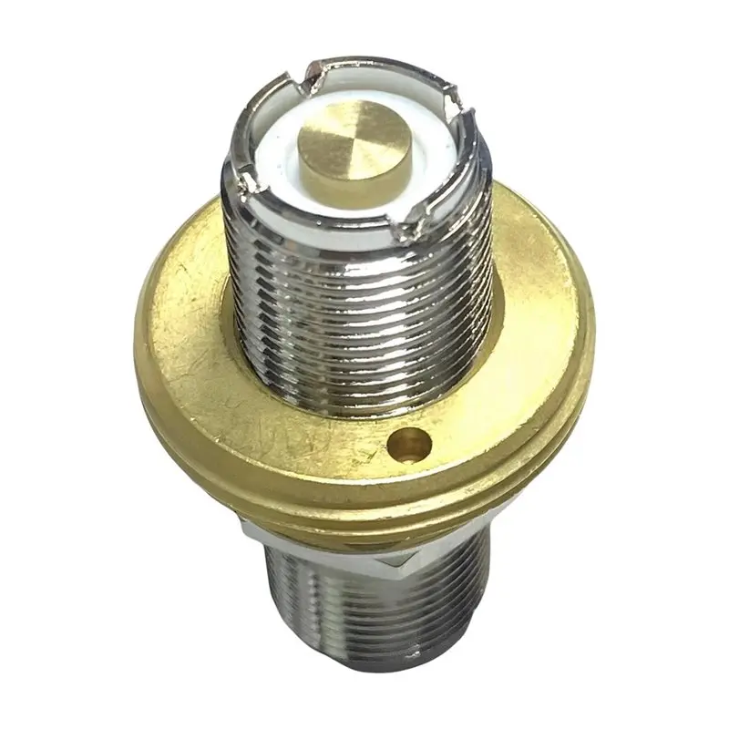 DT21 NMO to SO-239 for UHF Female Adapter, RF Connector NMO to PL-259 NMO Coax Coaxial Adapter, Metal 1 Pack