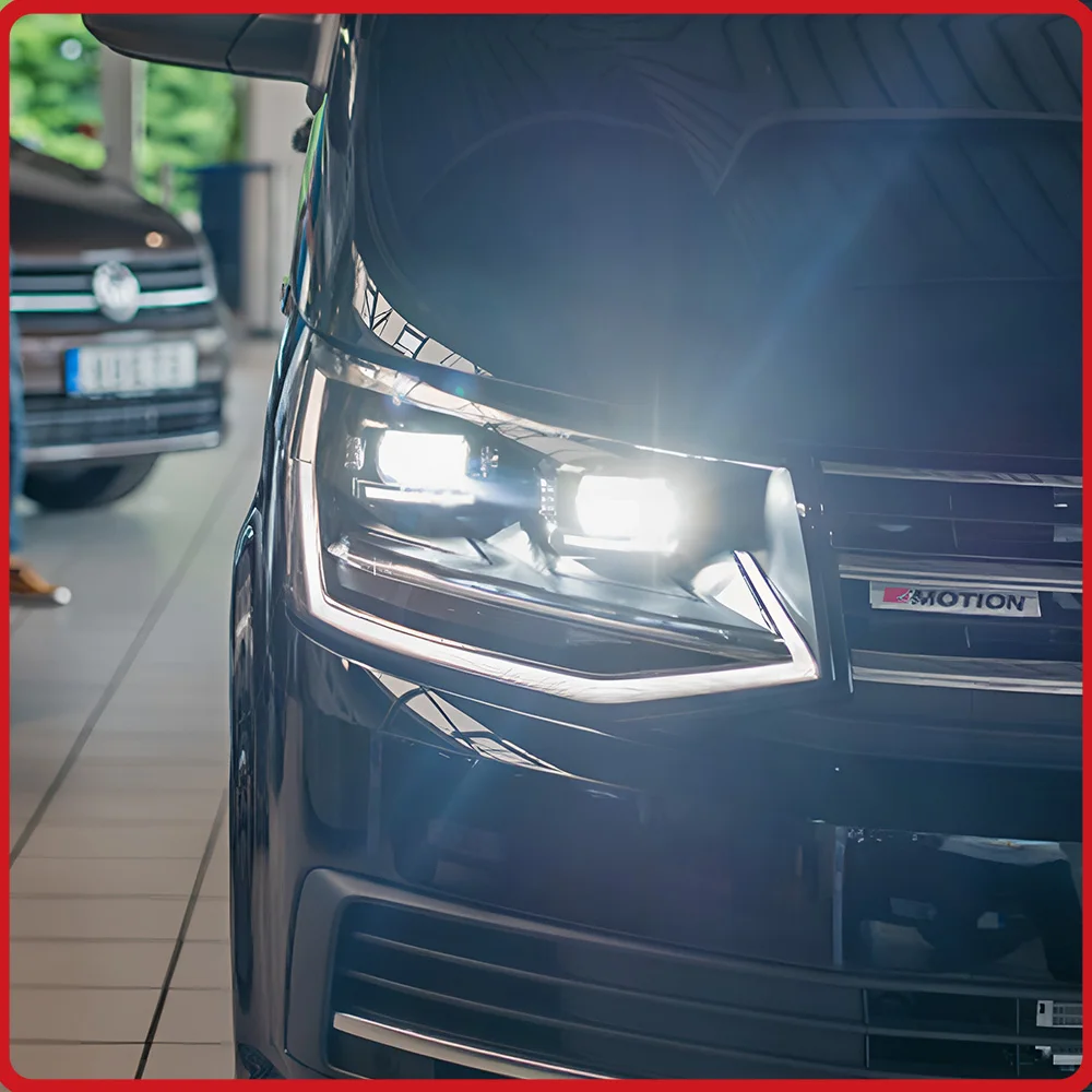 

Передние фары для VW Multivan T5 2012-2015 7J, комплект фар с LED-эффектом запуска и динамическим поворотником, установка Plug and Play.