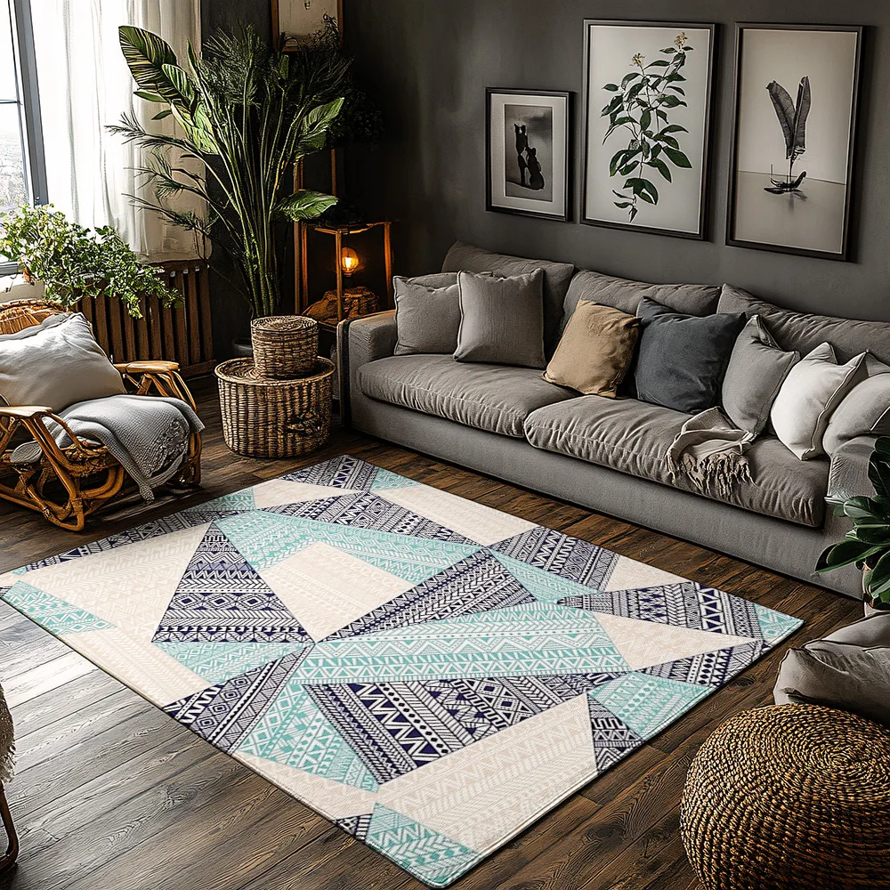 

Уникальный марокканский коврик, богемный напольный коврик, нескользящий ковер для гостиной, винтажный этнический узор, домашний декор, акцентный ковер в помещении и на открытом воздухе