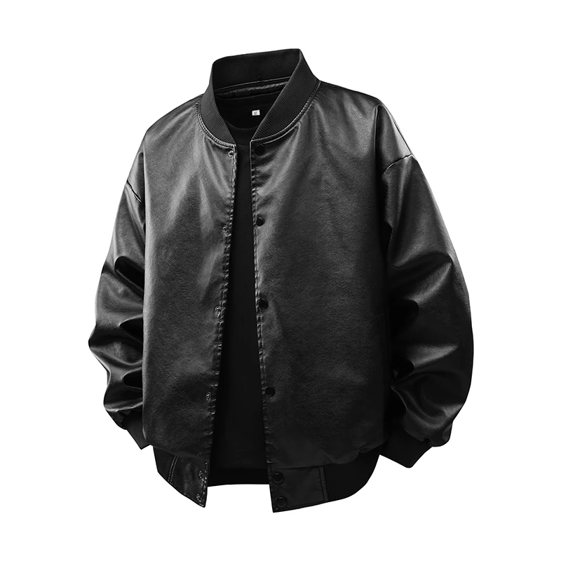 

Мужская кожаная куртка в стиле ретро, толстая кожаная куртка на осень и зиму, замшевая куртка с лацканами для мужчин, модный и элегантный топ, повседневная хлопковая куртка-пилот в байкерском стиле