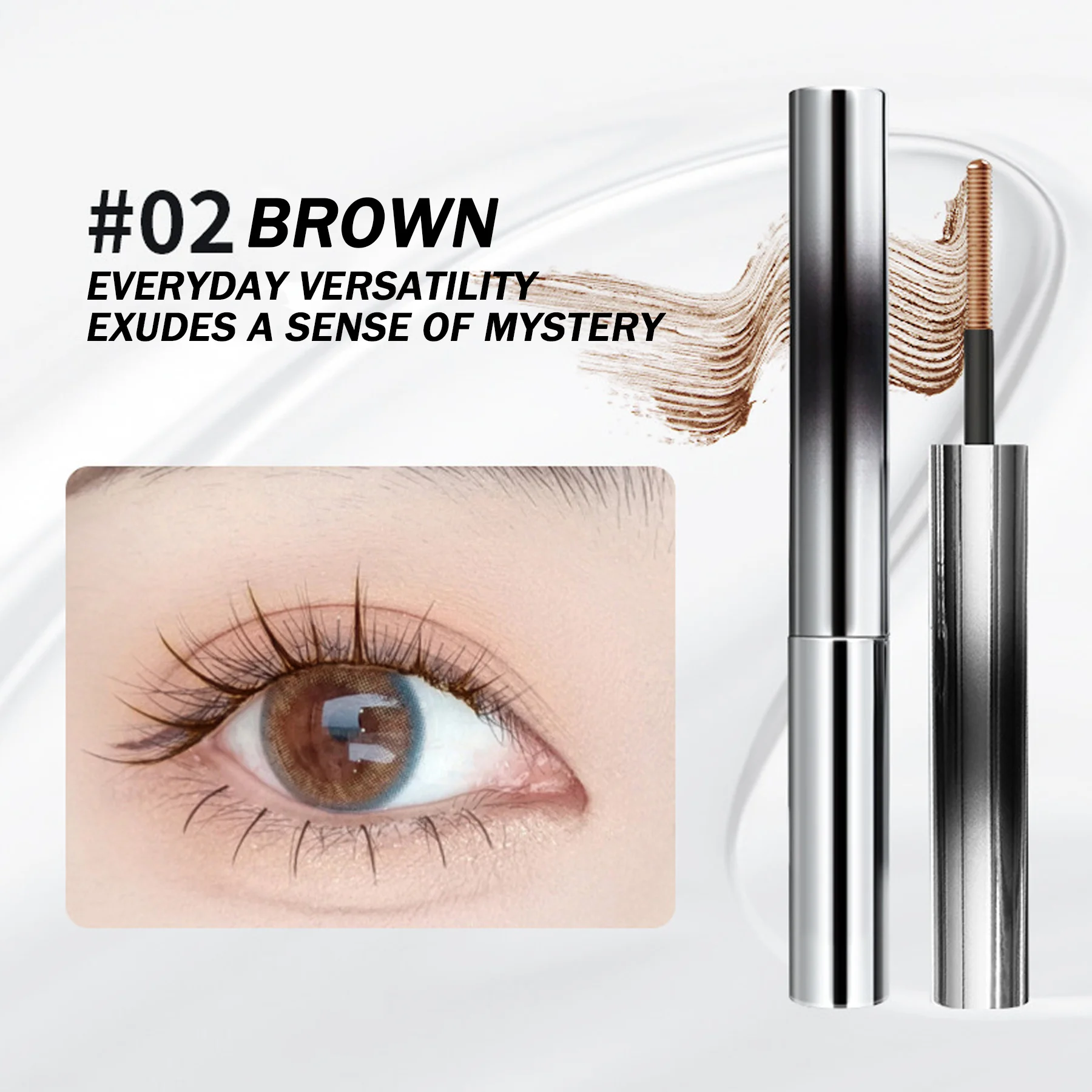 Black Brown Mascara Lash Lengthening Curling Mascara Non-smudg Natural Waterproof Quick Dry Long Lasting Eye Makeup Cosmetics