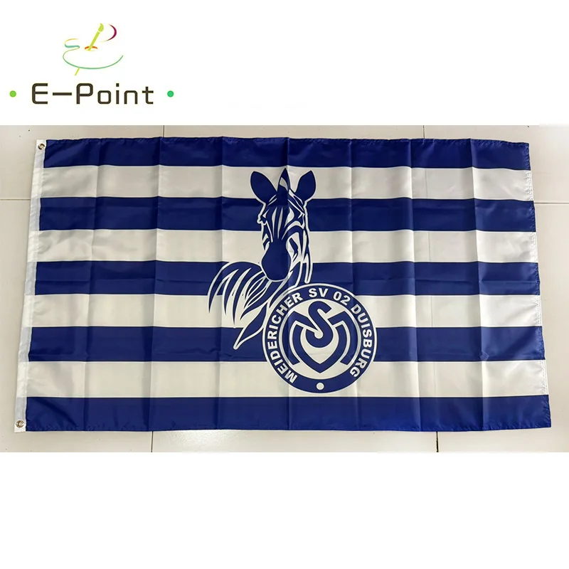 Bandeira MSV Duisburg 3 pés * 5 pés (90 * 150 cm) Tamanho Decorações de Natal para presentes de bandeira de bandeira de casa